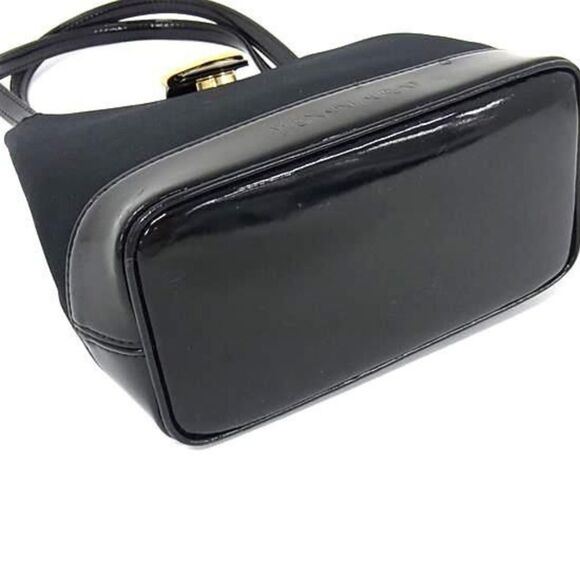 Yves Saint Laurent NEW Black Patent Leather & Gold Heart Vintage Handbag w/ COA - Picture 4 of 13